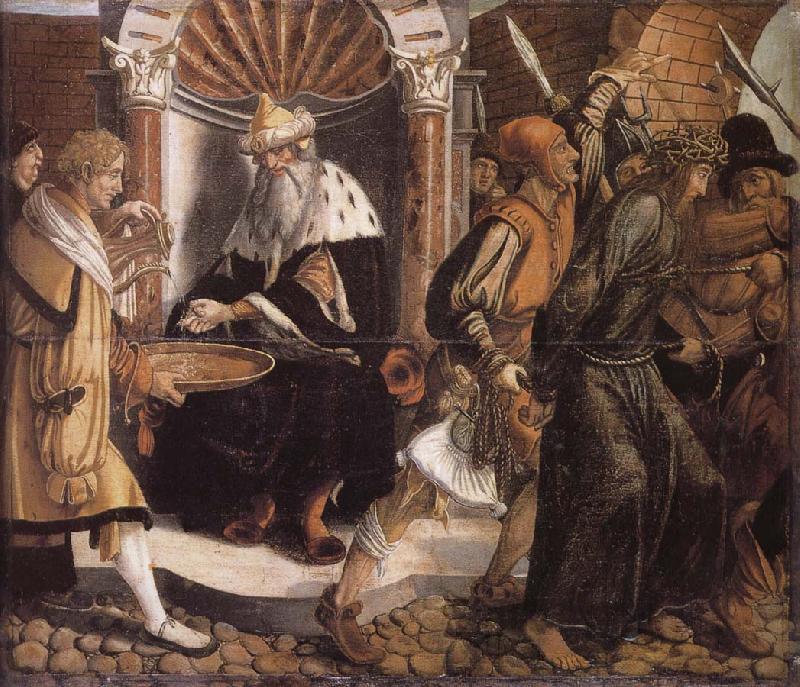 Hans Holbein Pilate wash their hands too Sweden oil painting art